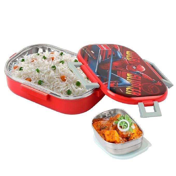 CELLO Feast Deluxe Spider Man Print Insulated Lunch Box