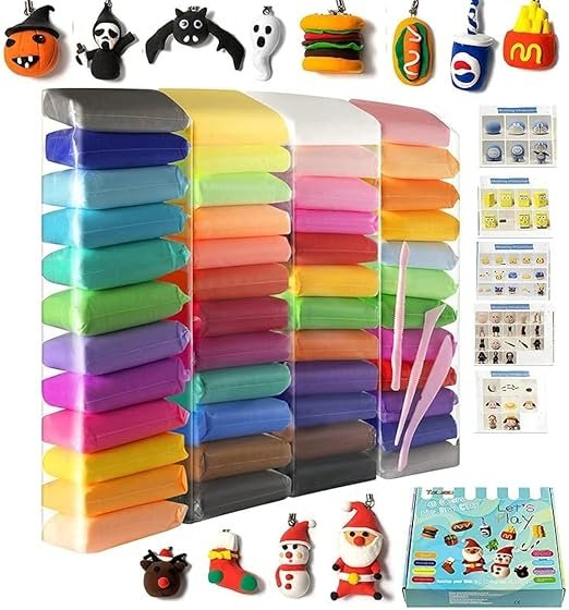Eclet 24 Pcs Colours Colors Air Dry Clay. Super Light DIY Clay for Model Air Dry Clay Fun Toy