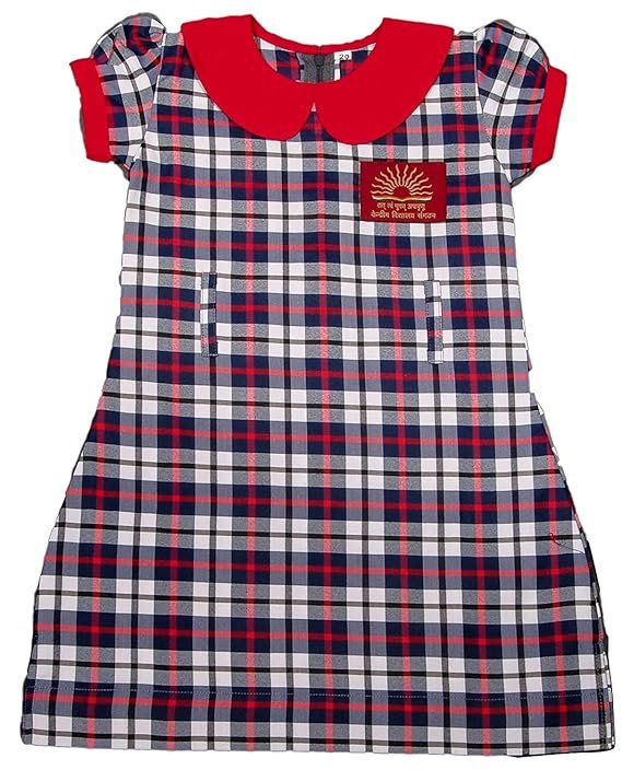 School Girls Frock Uniform (Class 1-2) | Regular Fit Polycotton